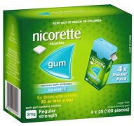 5 x Nicorette Gum 2mg Icy Mint Pocket Pack 100 Pieces