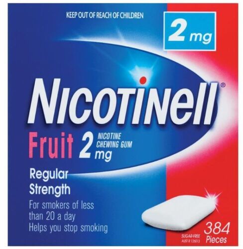 7 x Nicotinell Fruit Gum 2mg 384 Pack