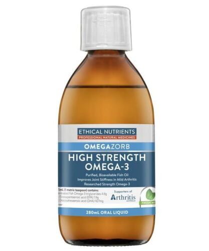 3 x Ethical Nutrients OMEGAZORB High Strength Omega-3 Liquid (Mint) 280ml