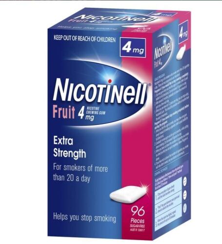 6 x Nicotinell Chewing Gum 4mg Fruit 96