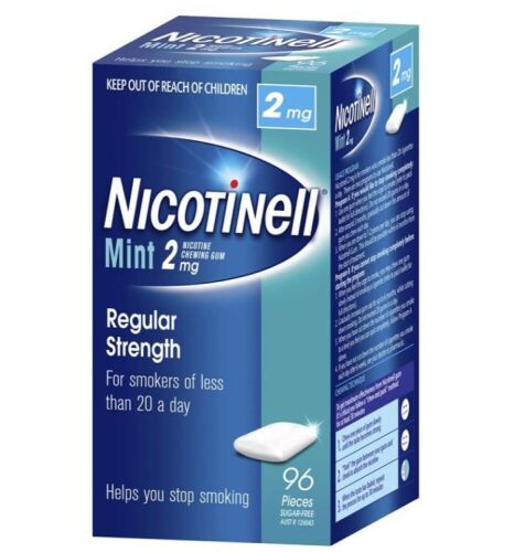 6 x Nicotinell Chewing Gum 2mg Mint 96