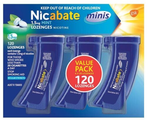 3 x Nicabate Minis 1.5mg 120 Lozenges Exclusive Size