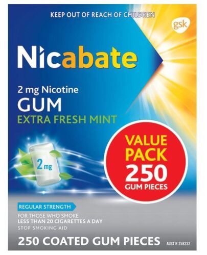 3 x Nicabate Gum 2mg Extra Fresh 250 Pieces Exclusive Size