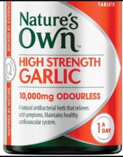 4 x Nature's Own High Strength Garlic 10,000 100pk