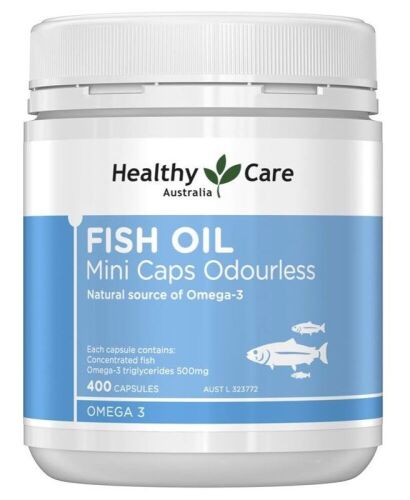 2 x Healthy Care Odourless Fish Oil 400 Mini Capsules