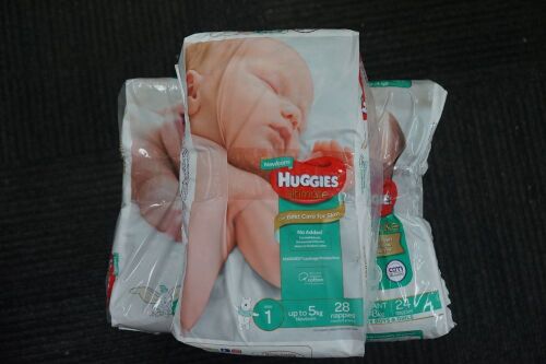 Huggies Ultimate Size 2 4-8kg Unisex 24-pack, Huggies Ultimate Newborn Size 1 Up to 5kg Unisex 24-pack x1