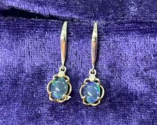 Sterling Silver Opal Drop Earrings Fillagree Setting