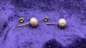 9ct Freshwater Pearl Stud Earrings - 3