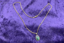 Triplet A-Opal Pendant with 9ct Necklace - 2
