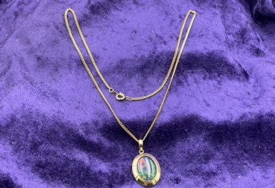 9ct Triplet Opal Pendant With Gold Surround