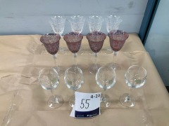 12x Mixed Drinking Glasses