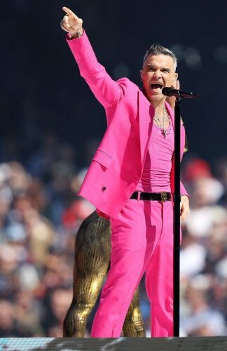 Hot Pink Alexander McQueen Suit of Pop Superstar Robbie Williams, Donated in Support of the McGrath Foundation 2023