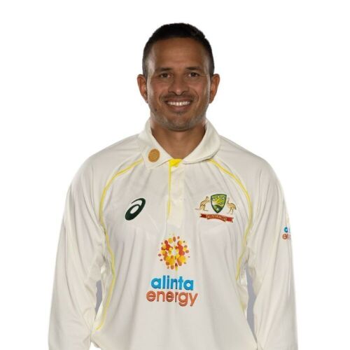 Usman Khawaja Signed Australian Cricket Team Shirt