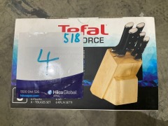 Tefal Wooden Knife Block 5pc Set- Ice Force Knives K232S574 - 6
