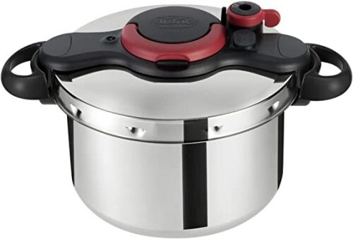 Tefal Clipsominut Easy Pressure Cooker, Red/Black, P4624866