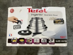 Tefal Ingenio Preference Stainless Steel 13 pieces Cookware Set, Silver, L9409042 - 2