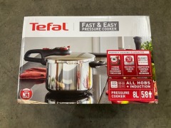 Tefal Fast &amp; Easy Induction Stainless Steel 8L Pressure Cooker P2534447 - 2