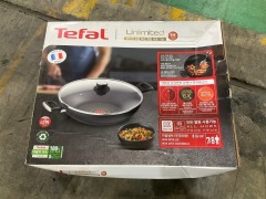 Tefal Unlimited Induction Non-Stick Wok w/Lid 36cm G2557593 - 2