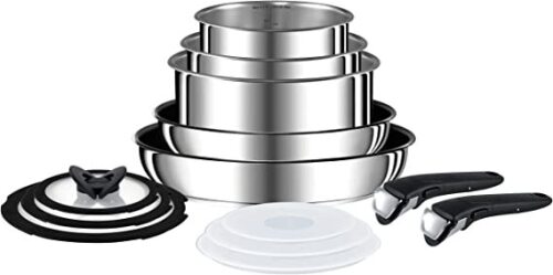 Tefal Ingenio Preference Stainless Steel 13 pieces Cookware Set, Silver, L9409042