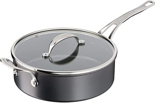 Tefal Jamie Oliver Cooks Classic Induction Non-Stick Hard Anodised Sautepan 26cm + lid Black H9123344