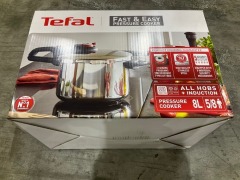 Tefal Fast &amp; Easy Induction Stainless Steel 8L Pressure Cooker P2534447 - 2