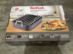 Tefal D9259944 29x39cm Hard Anodised Roaster and Rack - 2