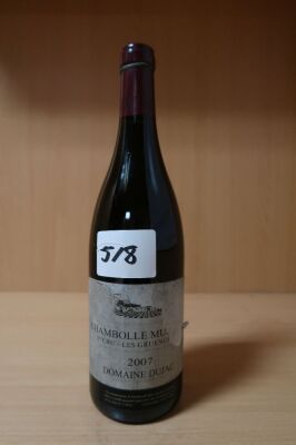 Dujac Chambolle Musigny Gruenchers 2007 (1x750ml).Establishment Sell Price is: $500