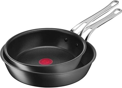 Jamie Oliver by Tefal Cooks Classic Induction Non-Stick Hard Anodised Twin Pack, 24/28cm E306S217