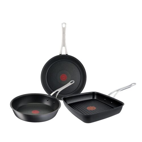 Jamie Oliver 2-Piece Cooks Classic 24 and 28cm Frypan Set and Bonus Sharks Tooth Grillpan H902S244BGP