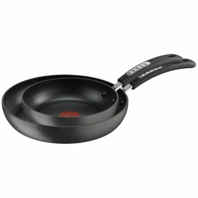 Tefal 20/26cm Hard Anodised Specialty Twin Pack Frying Pans E991S