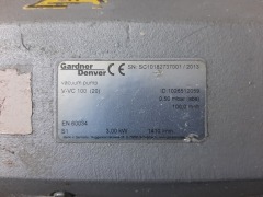 Gardner Denver Model V-VC 100, Vacuum Pump, sn: SC10182737001/2013, mfg.2013 - 2