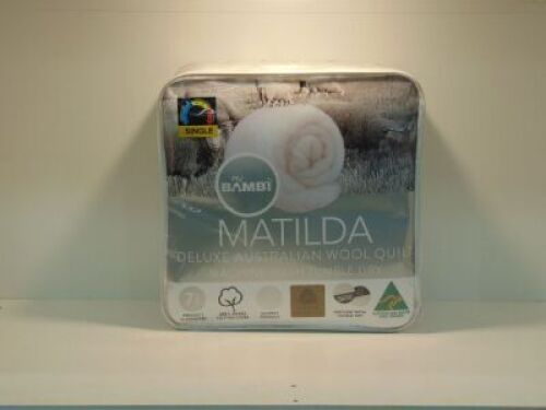 Single Size My Bambi Matilda Deluxe Australian Wool Quilt