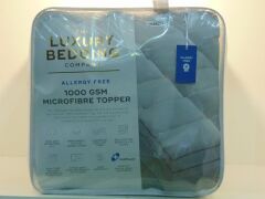 King Bed Size The Luxury Bedding Company Allergy Free 1000Gsm Microfibre Topper