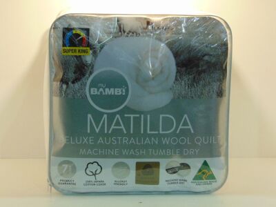 Super King Size My Bambi Matilda Deluxe Australian Wool Quilt