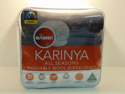 King Size My Bambi Karinya All Seasons Washable Wool Blend Quilt