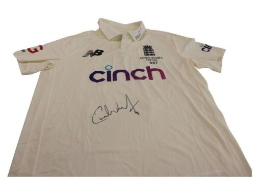 Chris Woakes England Cricket Team Signed Pink Test 2022 Shirt