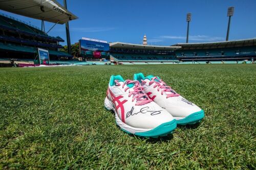 Alex Carey Signed ASICS - Not Out Shoes - NRMA Insurance Pink Test 2023