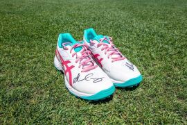 Alex Carey Signed ASICS - Not Out Shoes - NRMA Insurance Pink Test 2023 - 2
