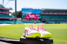 Mitchell Starc Signed ASICS - Not Out Shoes - NRMA Insurance Pink Test 2023 - 2