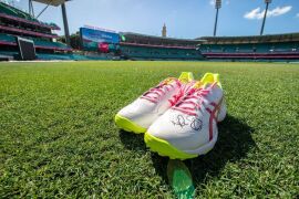 Mitchell Starc Signed ASICS - Not Out Shoes - NRMA Insurance Pink Test 2023 - 3