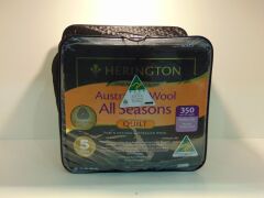 Super King Size Herington Australian Wool All Seasons Quilt