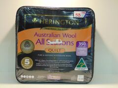 Queen Size Herington Australian Wool All Seasons Quilt