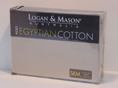 Super King Size Logan & Mason 400Tc Egyptian Cotton Mega Fitted Sheet 204 X 204 + 50Cm