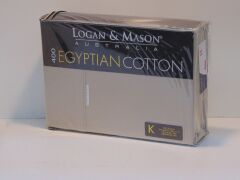 King Size Logan & Mason 400Tc Egyptian Cotton Sheet Set