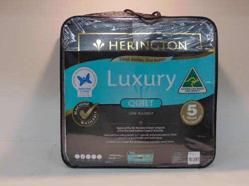 Double Bed Size Herington Luxury Low Allergy Quilt 7.8 Warmth Rating