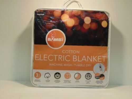 King Single&nbsp;Size My Bambi Cotton Electric Fitted Blanket