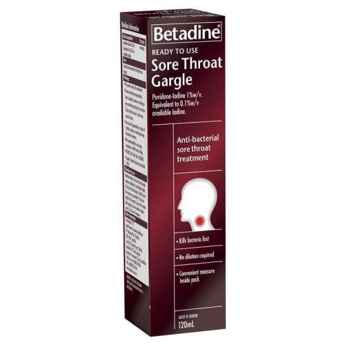 27x Betadine Sore Throat Gargle 120ml