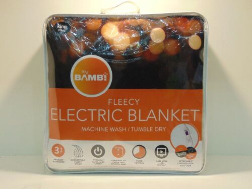 King Size My Bambi Fleecy Electric Fitted Blanket