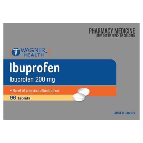 79x Wagner Health Ibuprofen 200mg 96 Tablets Blister Pack