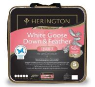 Queen Size Herington White Goose Down Quilt 12.3 Warmth Rating